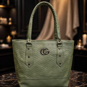 Light Green Quilted Women's Handbag